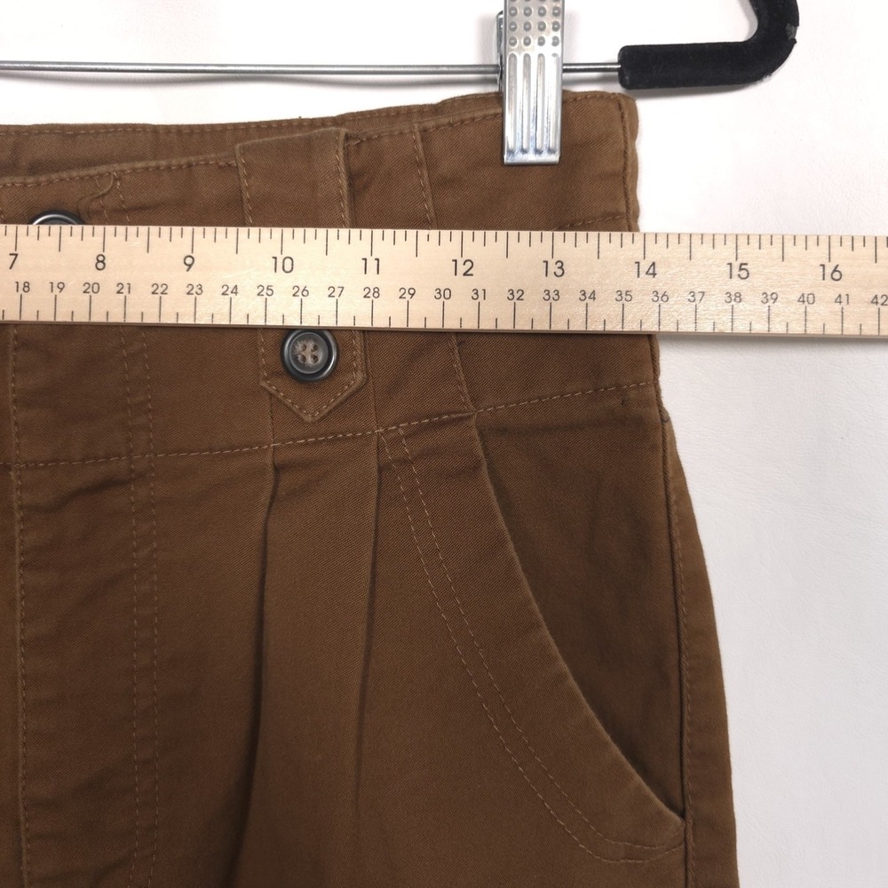 FREE PEOPLE Cargo Pants Brown High Rise Utility‎ Pockets Cropped Women Small - Picture 7 of 12